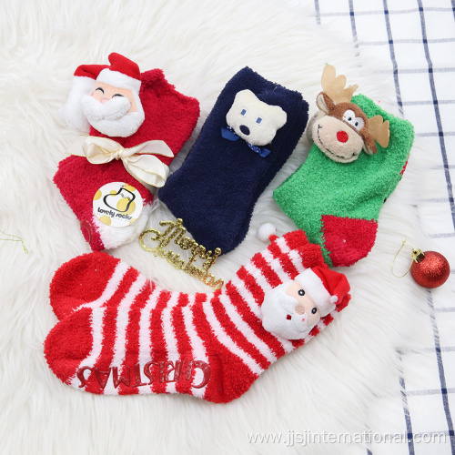 3D doll warm socks Christmas socks